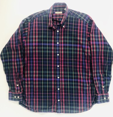 burberry green check shirt