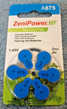 ZeniPower A675 Hearing Aid Batteries - 1.45V, Date: 05/26 NEW