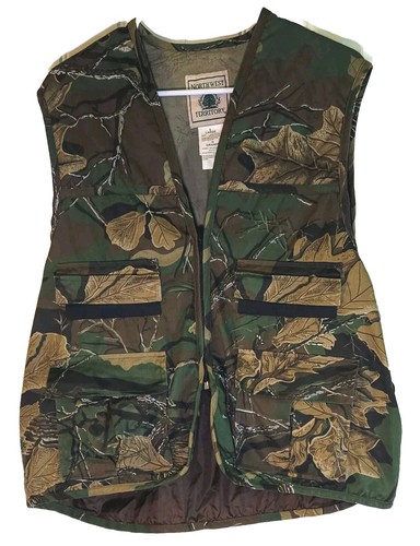 Northwest Territory Hunting Vest Men's L Green Camo Game Pouch Pockets Outdoors - Picture 2 of 16