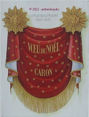 REKLAME CARON PARFUM WEIHNACHTSWUNSCH DAS SCHÖNSTE GESCHENK VON 1951 FRANZÖSISCH AD PUB