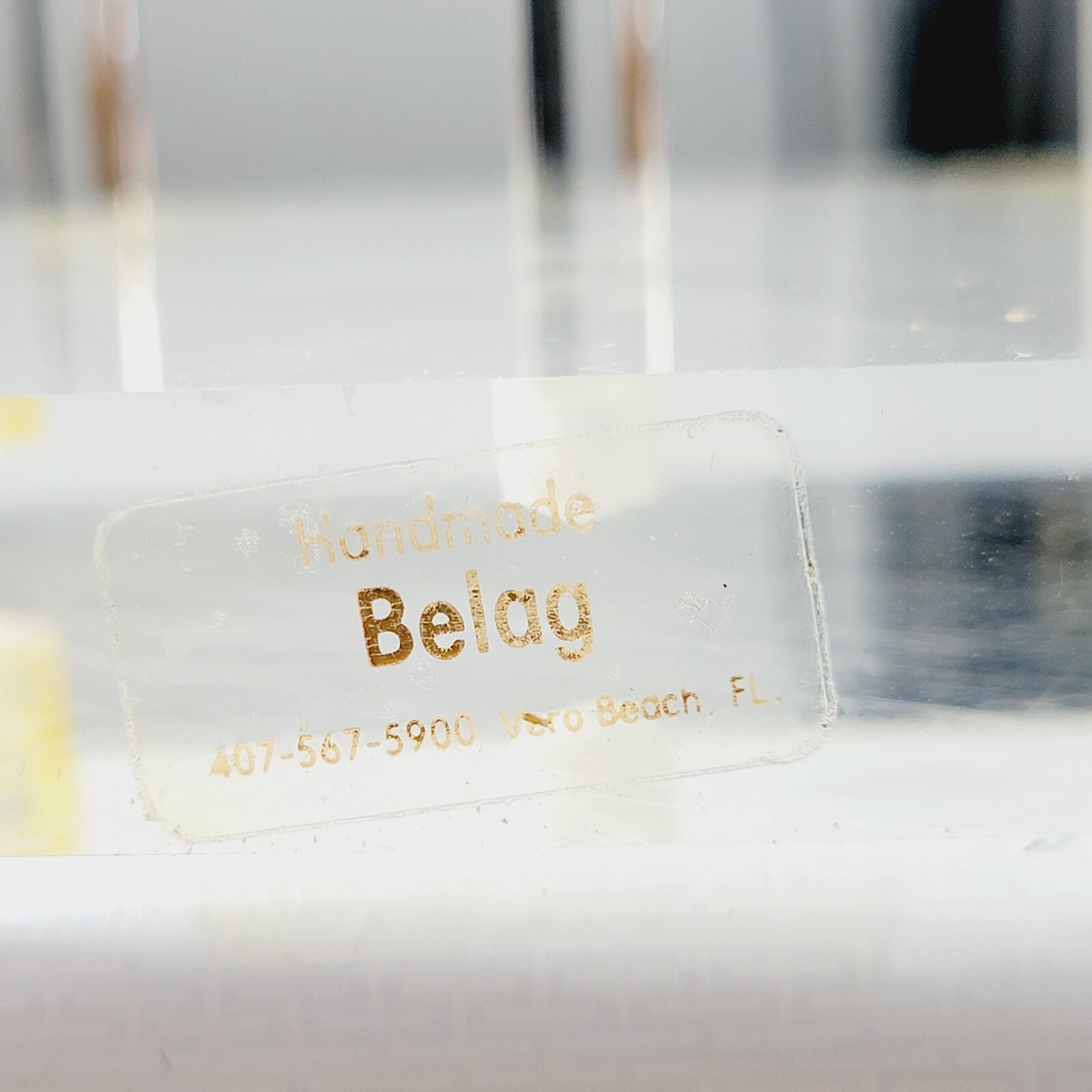 Vintage Belag MCM Hand Blown Glass Oil Lamp Lucite Base 5 steam Wicks