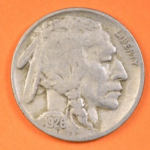 1926 Indian Head Buffalo Nickel ~ F FINE ~ 5c US Coin