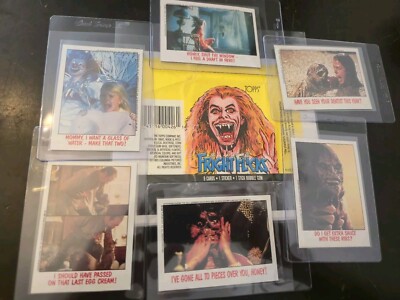 Vtg 1988 Poltergeist And Poltergeist 2 Fright Flicks Card Lot of 6 w/Wrapper
