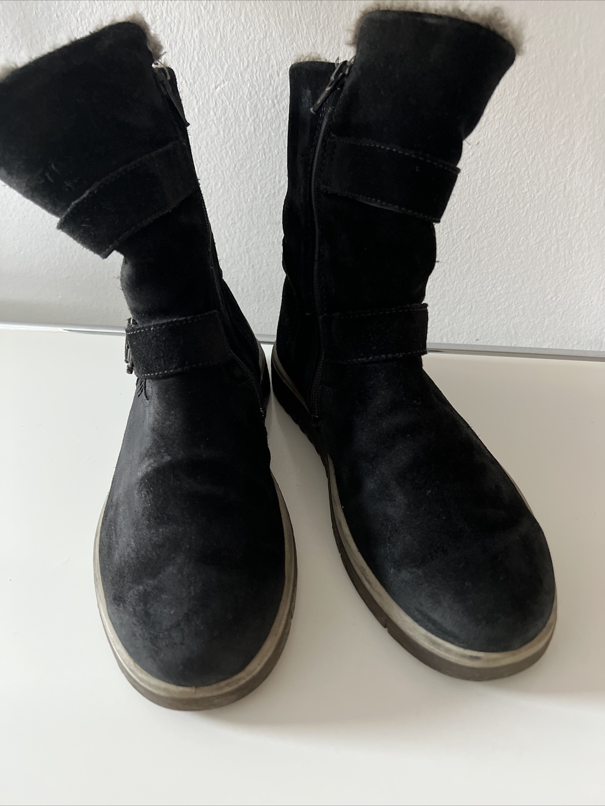 Mädchen Winterstiefel - Modische Knee High Boots Aus Leder Mit Weicher Sohle