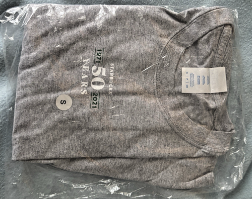 Starbucks T-shirt 50 Year Anniversary Adult Gray Short Sleeve Size Small - Picture 12 of 13
