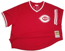 VTG AUTHENTIC BARRY LARKIN CINCINNATI REDS 1990 MITCHELL & NESS THROWBACK JERSEY