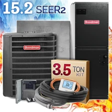 3.5 Ton Goodman Heat Pump Split System R32 Central Air Conditioner - 15.2 SEER2