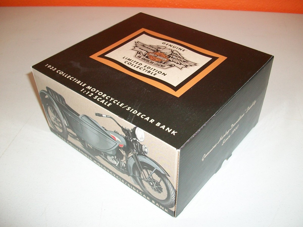 Harley-Davidson Silver 1933 Motorcycle Sidecar Bank 99195