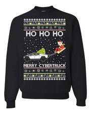 Ugly Christmas Sweater  Santa Cyber Truck  Funny Christmas Sweater