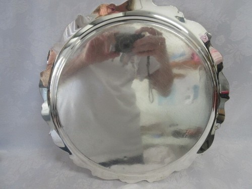 Webster Wilcox JOANNE 7272 Silver Plate 14.5" Round Serving Tray, VGC - Picture 5 of 8