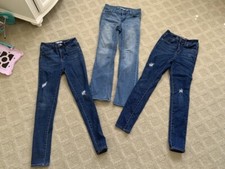 Lot Cat Jack RSQ Blue Jeans Denim Short Super high rise Stretch Girls 8 Medium