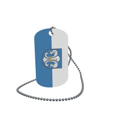Dog Tag Flag Burrweiler Dog Tag Aluminium 30 x 50mm