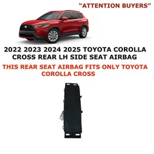 2022 2023 2024 2025 Toyota Corolla Cross rear left side seat airbag BLACK