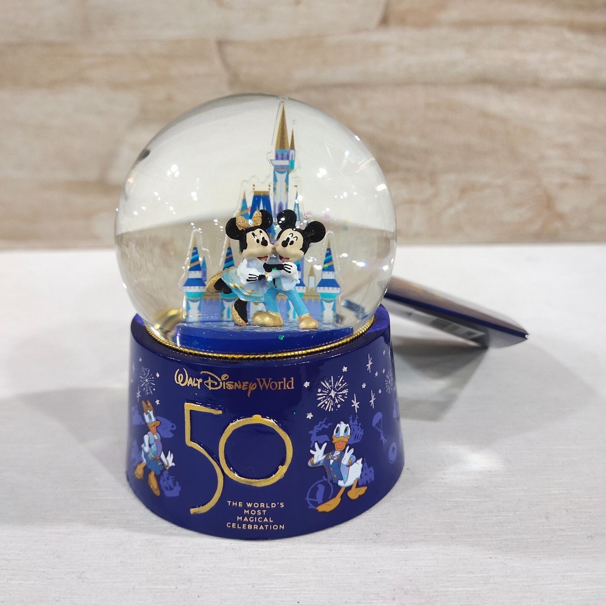 Walt Disney World ミッキー スノードーム Walt Disney World 50Th Anniversary Mickey Minnie Mouse Donald