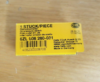 HELLA 6ZL 008 280-031 Oil Pressure Switch, Thread Size M10x1, 0,555 to 0,85 UR