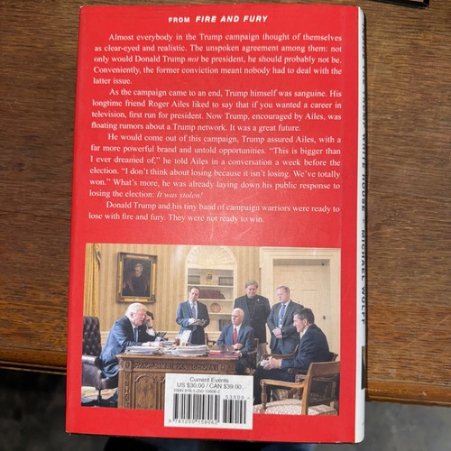 Donald Trump Fire and Fury (Michael Wolff) Inside The White House Hardcover Book - Bild 3 von 4