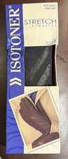 Isotoner Stretch Classic Black Gloves Knit Lined Water Repellent One Size
