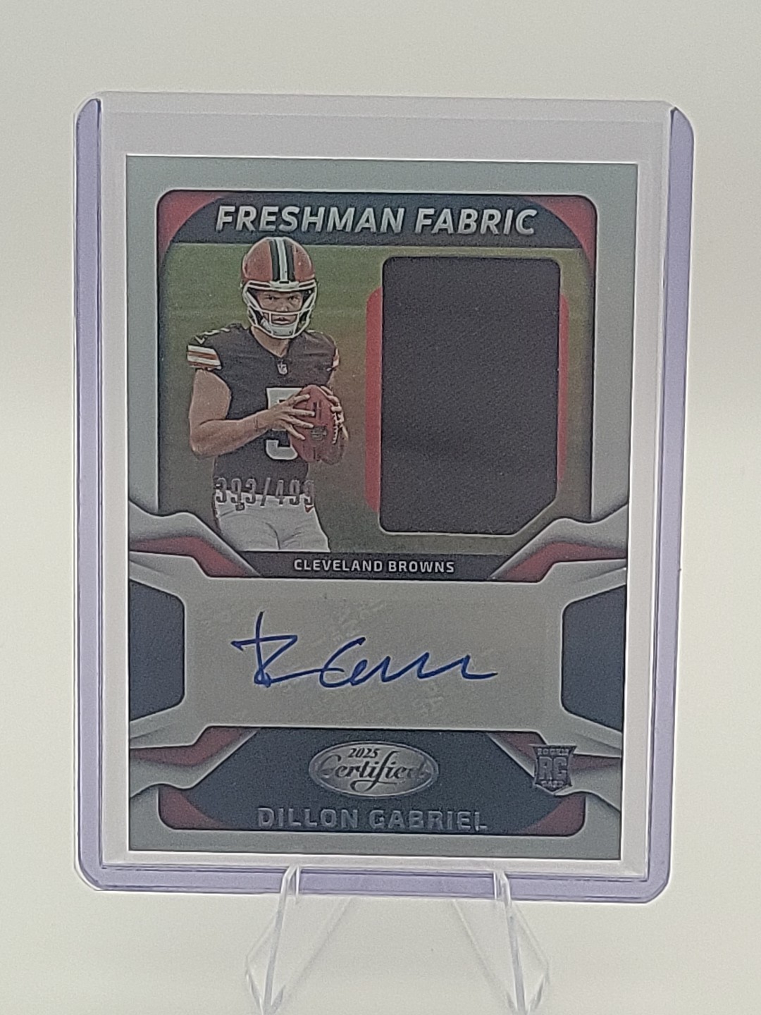 2025 Certified Dillon Gabriel Freshman Fabric Mirror Signatures /499 RC Auto