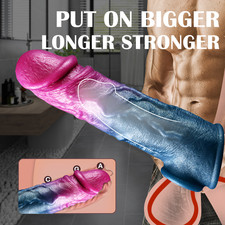 Fantasy Penis Sheath Realistic Texture Sleeve Cock Enlarger Enhancer Extender US