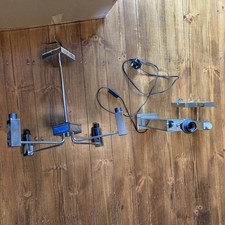 Chrome & glass mirrored Ceiling Light with Matching Wall Lights & Table Lamp 