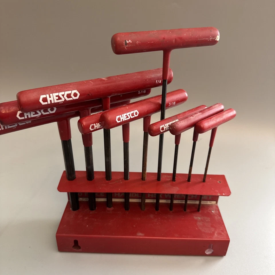 Chaco T Handle Hex Wrenches Set Of 6 And 3 Additional Unnamed Hex Wrenches. - Image 2 of 4