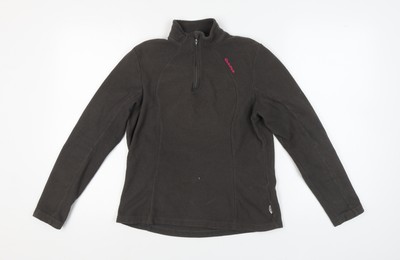 Quechua Damen schwarz 1/2 Reißverschluss Fleece Sweatshirt Größe 12