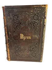 [RARE ANTIQUE] Byron's Complete Works 1867 [HC Gilded]