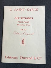 Piano Score/Saint-Sans SIX ETUDES Durand  Cie 