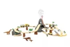 Wooden Toy Dino Park Train Set 49 Piece Battery Operated Childrens Play Learn