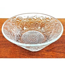 Indiana Glass Pineapple & Floral #618 Pressed Glass Serving Bowl 7.5in — listing 4