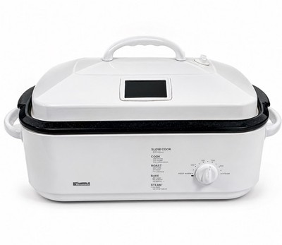 Kenmore 18-Quart Electric Roaster Oven Buffet Server White KRT18BUF Working