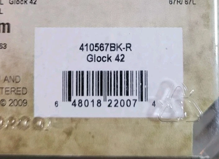 Funda de ocultación Blackhawk Serpa Glock 42 Owb mano derecha paleta negra Foto 3 de 4