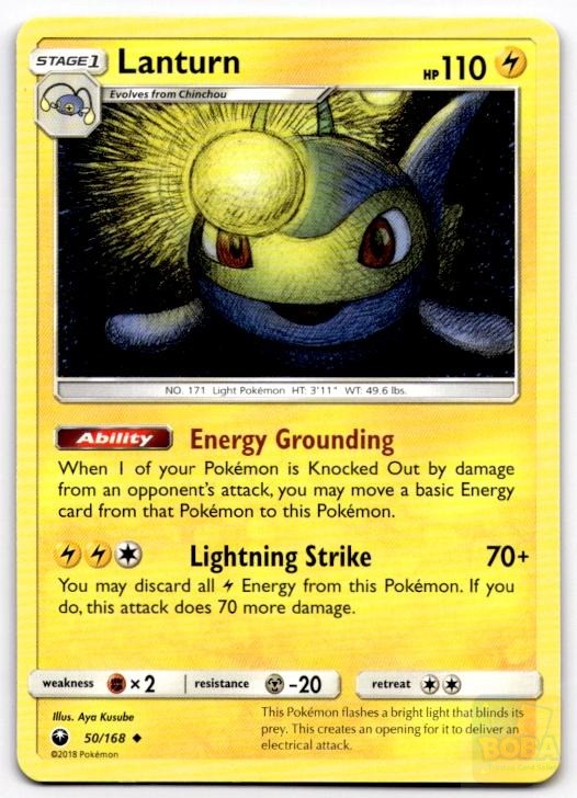 Lanturn 50/168 Uncommon Celestial Storm Pokemon Near Mint