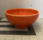 Fiestaware Poppy   Medium Rice Bowl Fiesta Orange  6 in Footed Bowl New