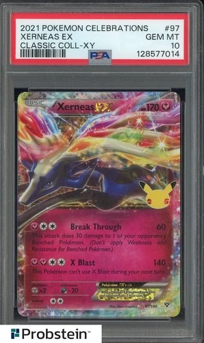 2021 Pokemon Celebrations Classic XY #97 Xerneas EX PSA 10 GEM MINT