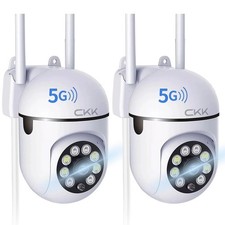1080P Security Camera Wireless, 2 Pcs 2MP PTZ WiFi Home Camera 2.4G/5G Dual-...