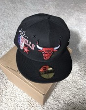 New Era Chicago Bulls City Cluster 59FIFTY Fitted Hat Black Size 7