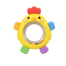 Baby Teether for 0-6 Months, Soft Silicone Teething Toy, Freezer Safe yellow
