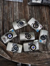 Lot of 7 Olympus Zoom Silver 35mm Film Camera For Parts Read Description - 123