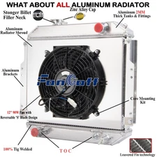 3 Row Aluminum Radiator+Shroud Fan Fits 1988-1992 Nissan Forklift  A10-A25 / H20