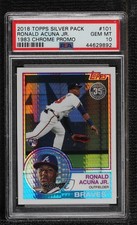 2018 Topps Silver Pack 1983 Design Chrome Ronald Acuna Jr PSA 10 GEM MT 0ju4
