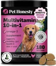 10-In-1 Dog Multivitamin Supplement with Glucosamine  Probiotics - Hip  Joint
