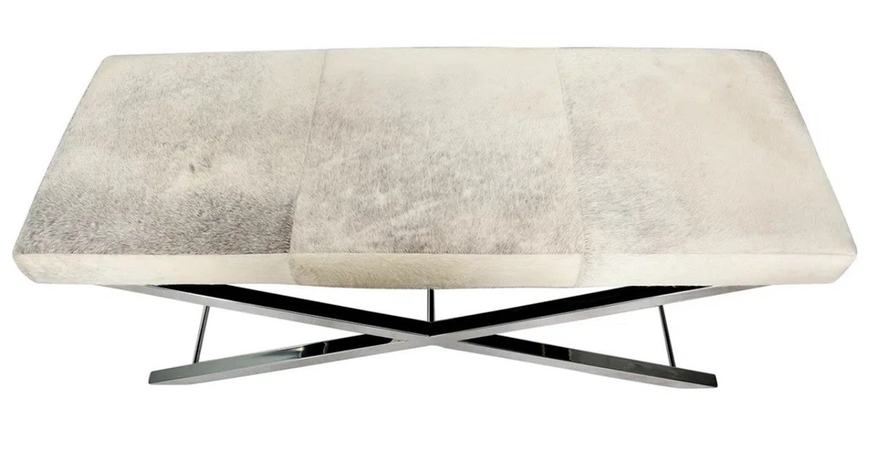 Everly Quinn Cowhide Bench - Image 2 of 4