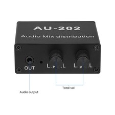 Stereo Audio Mixer Distributor for Headphone Power AMP Volume Control DC5-19V