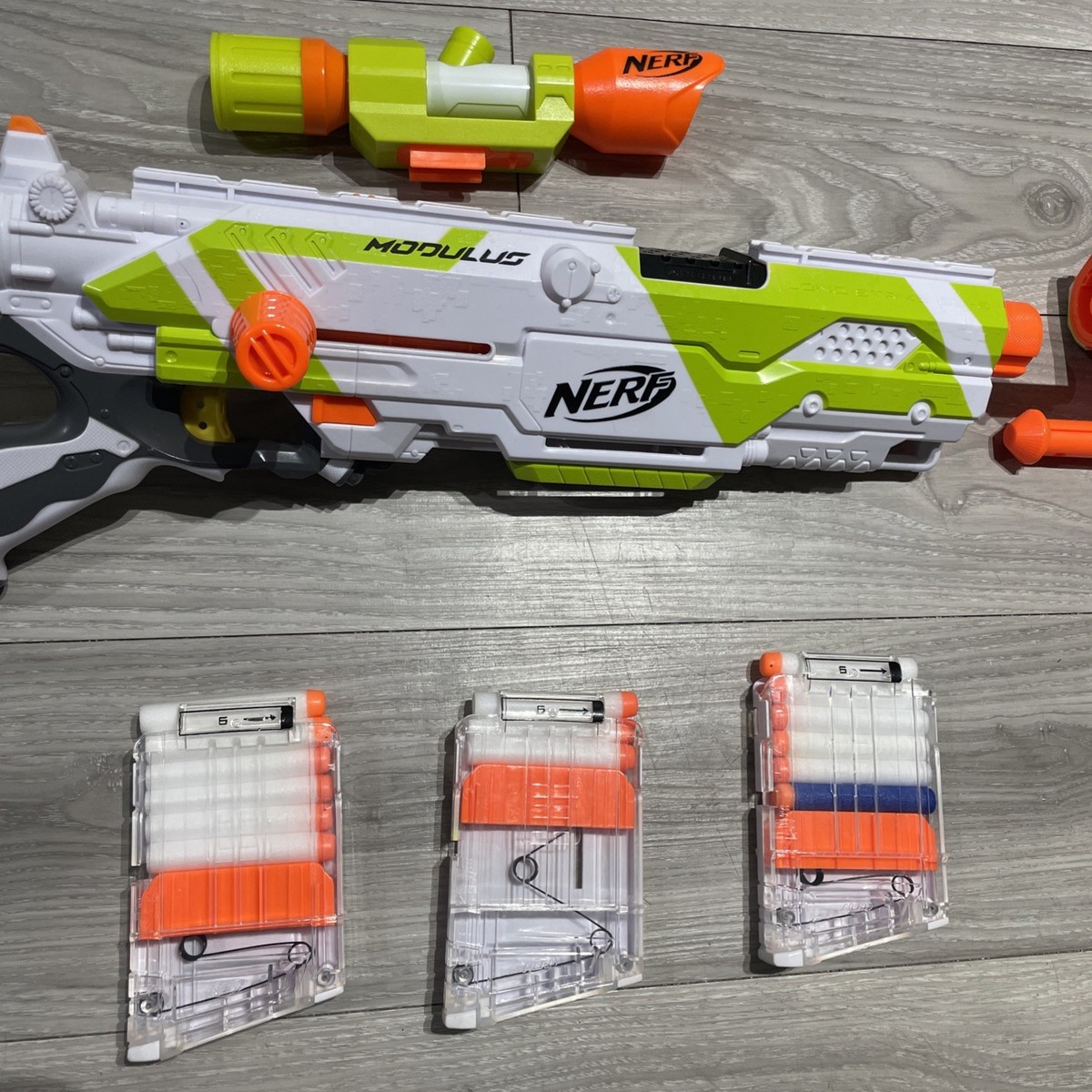NERF N-Strike Longstrike CS-6 Modulus Blaster Rifle with Scope & 3