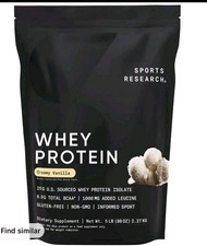 Sports Research Whey Protein Isolate Powder Vanilla Lean Muscle & Workout - 5lb  15.60 per gallon