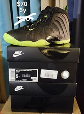 Nike Little Posite One Black Volt Boys' High Top Sneakers Basketball 5Y