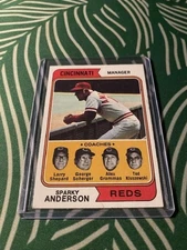 1974 Topps - Sparky Anderson, Ted Kluszewski #326 - Writing - FREE SHIPPING