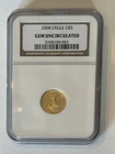 2008-W $5 Gold American Eagle 1/10 oz Gold Coin