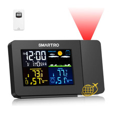 SMARTRO SC91 Projektionswecker Wetterstation Temperatur Luftfeuchtigkeit